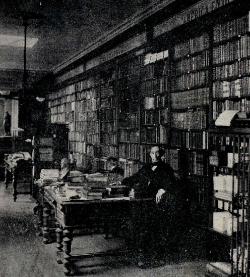 Bartolomé Mitre en su biblioteca - La Ilustración Sudamericana