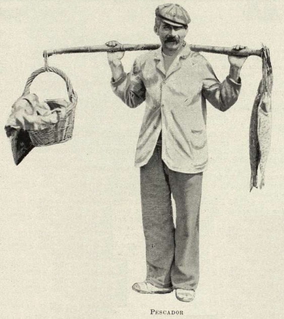 Vendedor pescador - La Ilustración Sudamericana, 1901